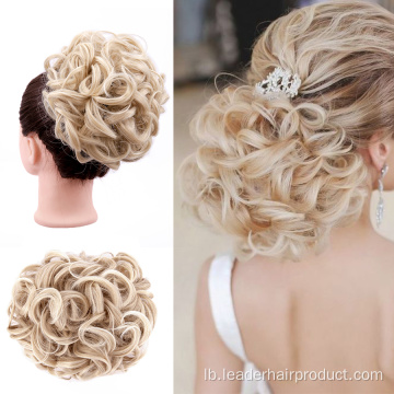 Grouss Messy Curly Dish Hoer Bun Clip Extension